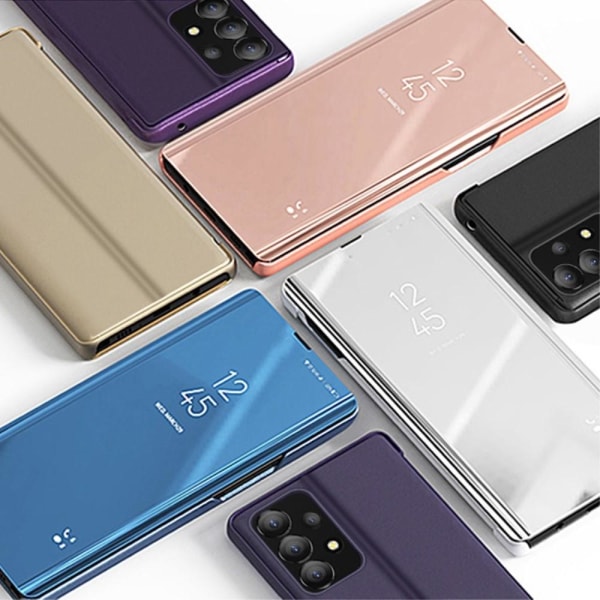 SKALO Samsung A13 4G Clear View Mirror Lompakko - Violetti Purple