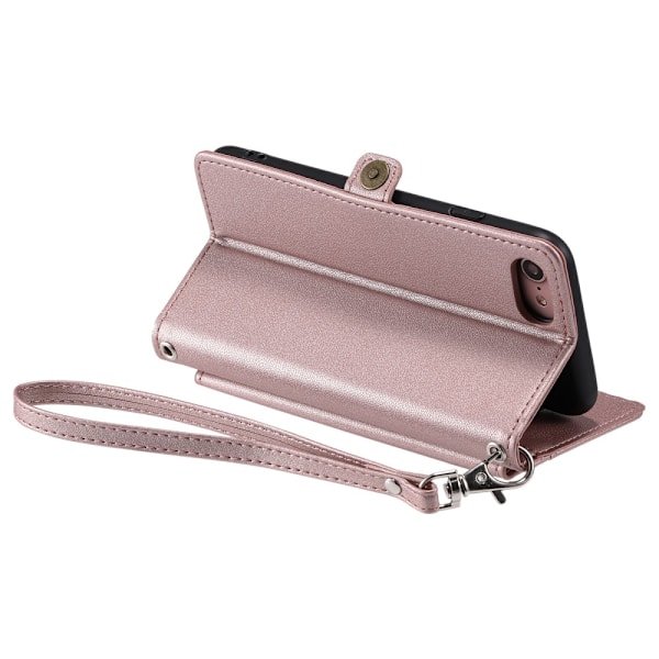 SKALO iPhone 16e PU-Läder Envelope Plånboksfodral - Roséguld Rosa guld