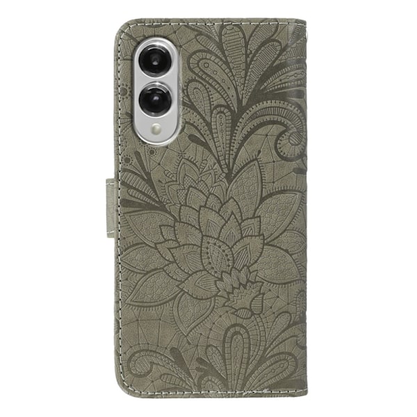 SKALO Samsung S25 Edge Mandala Flower Plånboksfodral - Grå grå