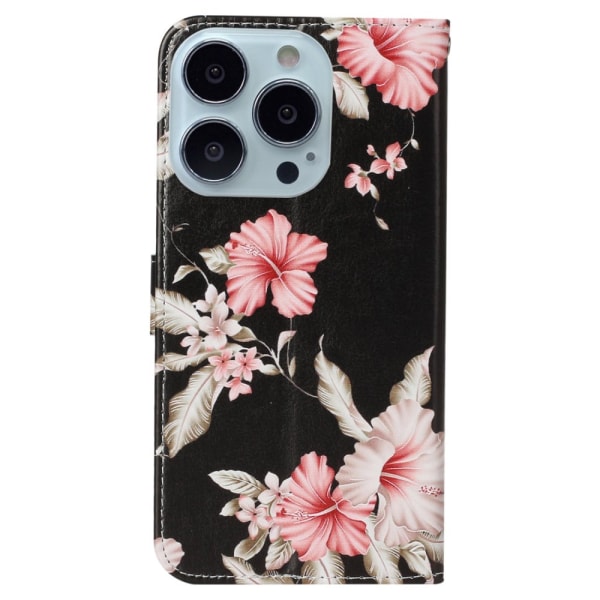 SKALO iPhone 15 Pro Floral 3D Lompakkokotelo Multicolor