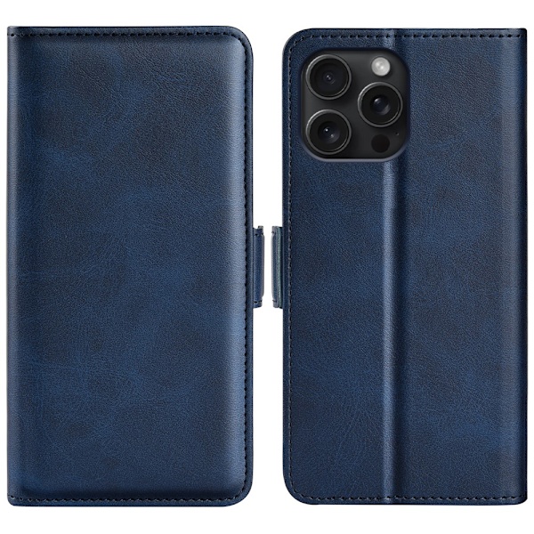 SKALO iPhone 16 Pro Premium Wallet Lompakkokotelo - Sininen Blue