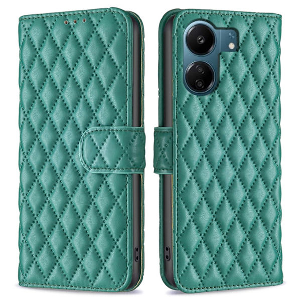 SKALO Xiaomi Redmi 13C 4G BINFEN COLOR Quiltet Pung - Grøn Green