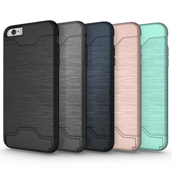 iPhone 6/6S | Armor skal | Korthållare Pink