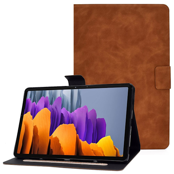 SKALO Samsung Tab S7/S8 PU-læder Flip Cover - Brun Brown