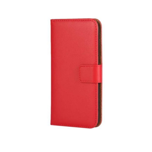 SKALO iPhone 11 Pro Max Plånboksfodral Äkta Skinn - Fler färger Röd