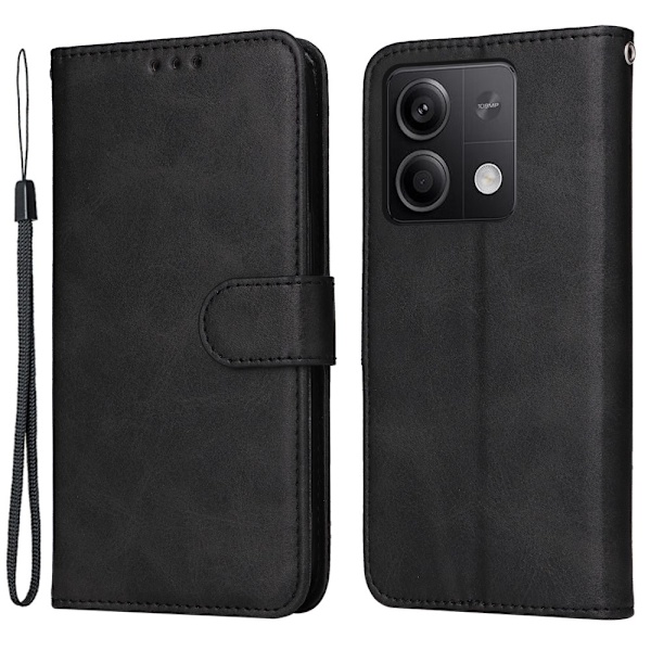 SKALO Xiaomi Redmi Note 13 5G PU-læder Pungetui - Vælg farve Black