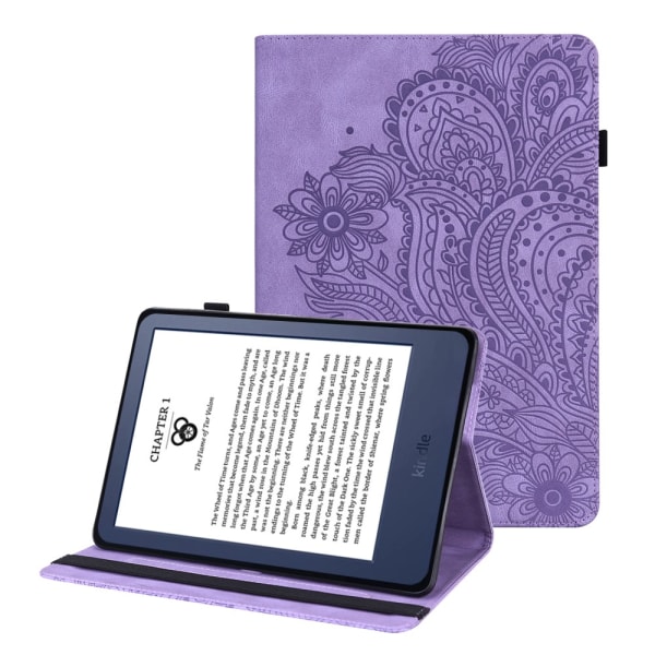 SKALO Google Pixel Tablet Mandala Flip Cover - Lilla Purple