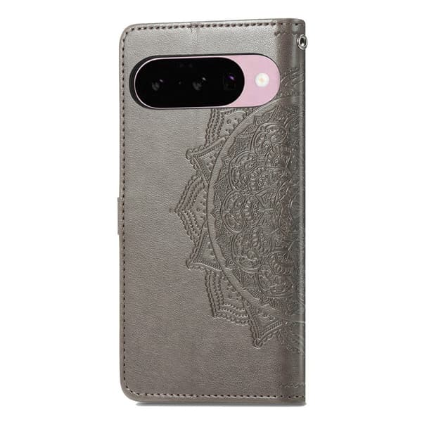 SKALO Mandala Flower Plånboksfodral för Google Pixel 11 - Grå grå