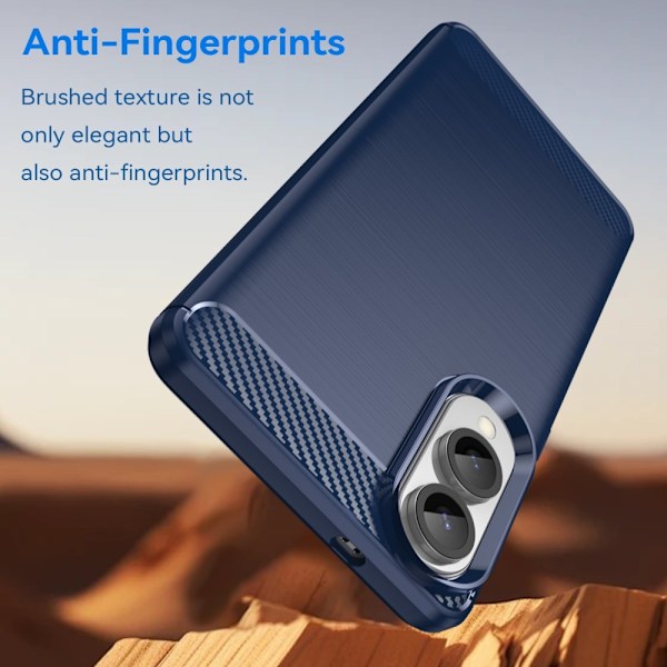 SKALO Samsung S25 Edge Armor Carbon Suojakuori - Valitse väri Blue