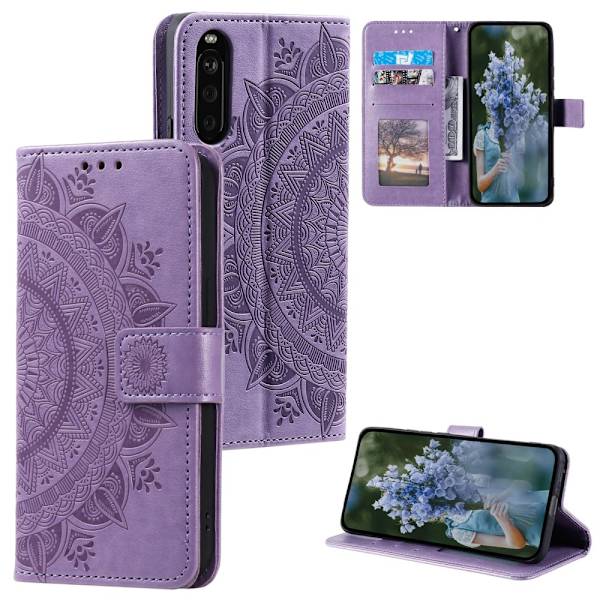 SKALO Sony Xperia 10 VI Mandala Plånboksfodral - Lila Lila