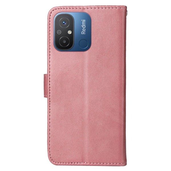 SKALO Xiaomi Redmi 12C 4G Lompakkokotelo PU-nahkaa - Pinkki Pink