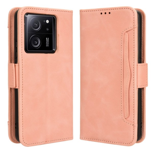 SKALO Xiaomi 13T/13T Pro 6-FACK Plånboksfodral - Rosa Rosa