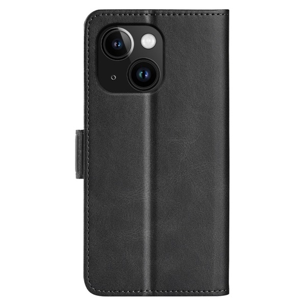 SKALO iPhone 15 Plus Premium Plånboksfodral - Svart Svart