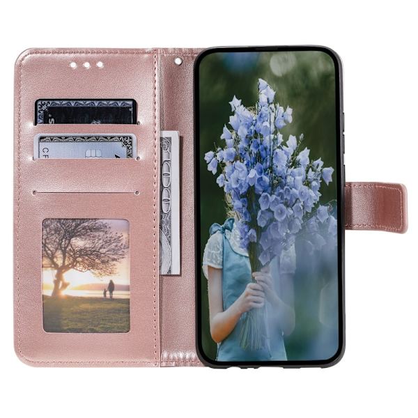 SKALO Samsung A16 Mandala lompakkokotelo - Ruusukulta Pink gold