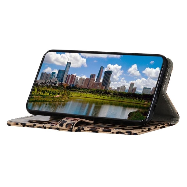 SKALO Samsung A22 5G Leopard mönstrad Plånboksfodral i PU Läder multifärg