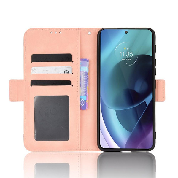SKALO Moto G31 / G41 6-FACK Plånboksfodral - Rosa Pink