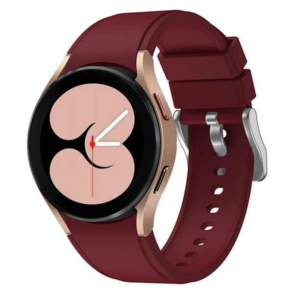 SKALO Samsung Watch 6 40mm/44mm Silikonearmbånd Formtilpasset - Vælg farve Wine red