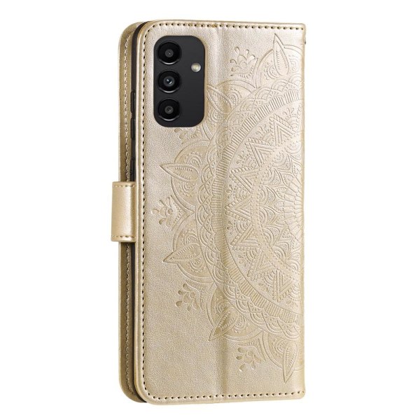 SKALO Samsung A13 4G Mandala lompakkokotelo - Kulta Gold