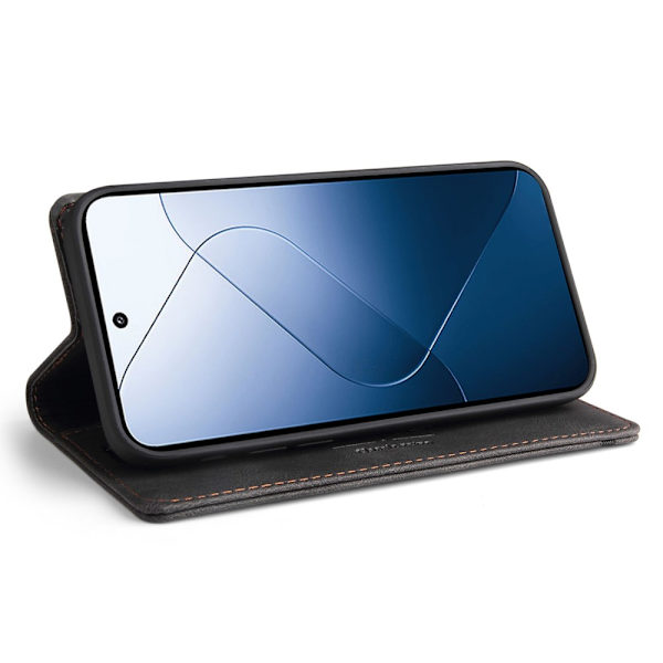 SKALO Xiaomi 14 5G GQ.UTROBE Pungetui i PU-læder - Sort Black