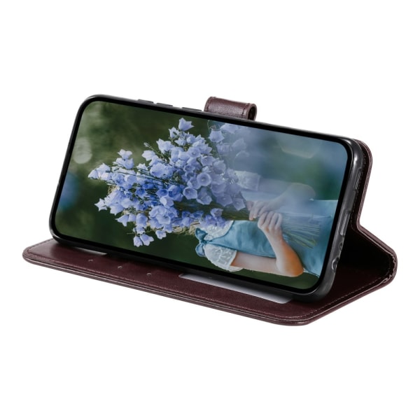 SKALO Samsung A14 4G/5G Mandala Plånboksfodral - Brun Brun