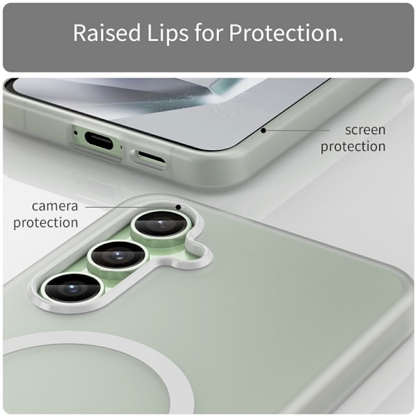 SKALO Samsung S24 FE Matt Translucent Hybrid Skal - Vit Vit