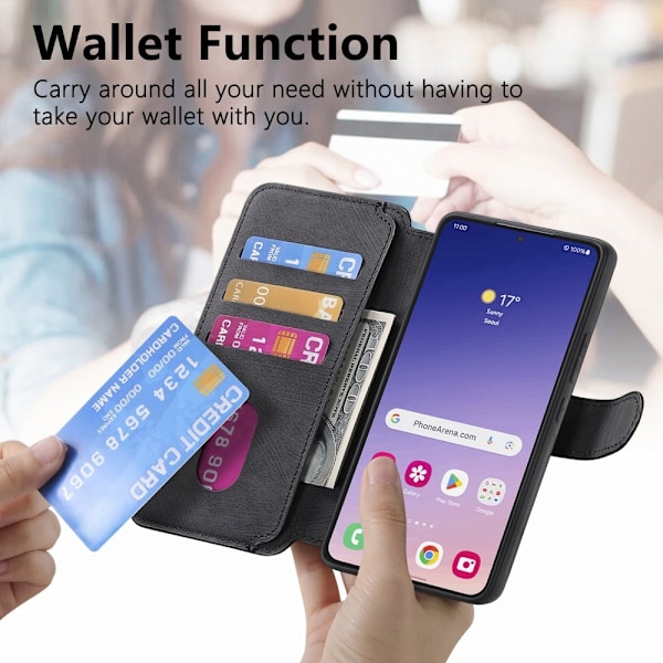SKALO Samsung S25 CASENEO MW-03 Flip Cover - Sort Black