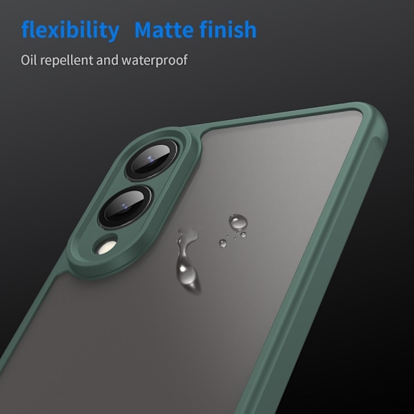 SKALO Samsung S25 Edge Color Bumper Frosted Suojakuori - Vihreä Green