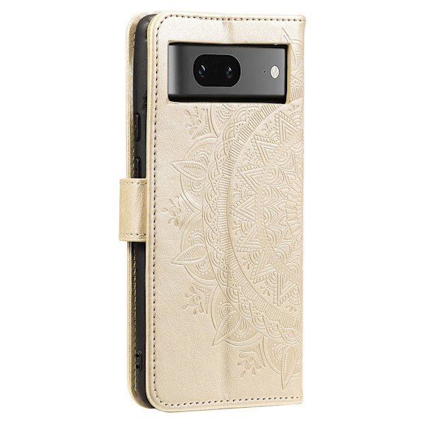 SKALO Google Pixel 8 Mandala lompakkokotelo - Kulta Gold