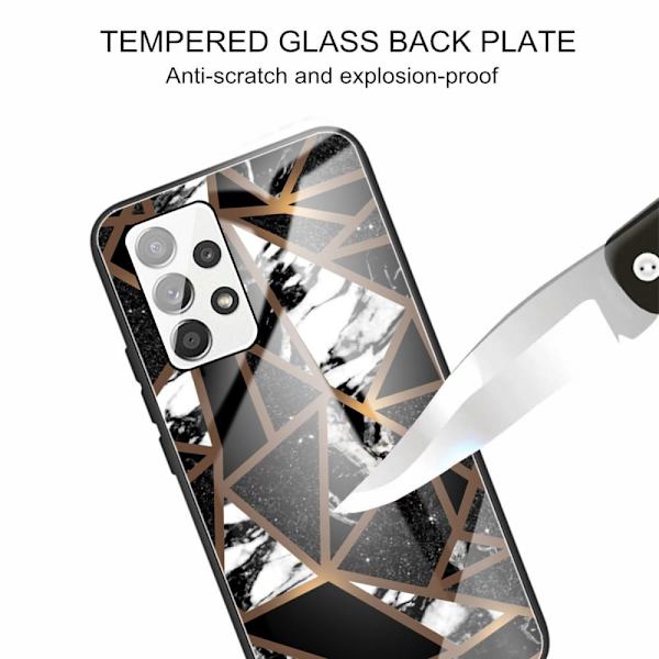 SKALO Samsung A13 4G Marmori karkaistu lasi TPU-suojakuori - #8 Multicolor