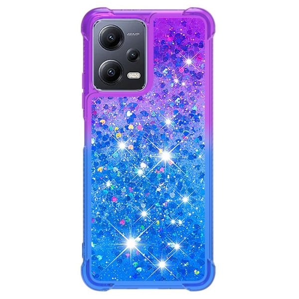 SKALO Xiaomi Redmi Note 12 5G Kvicksand Glitter Hjärtan TPU-skal multifärg