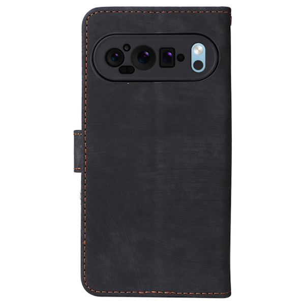 SKALO Google Pixel 9 Pro XL Flip Cover m. pung i PU-læder - Sort Black