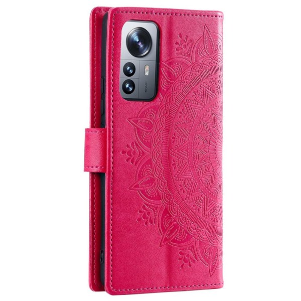 SKALO Xiaomi 12 Mandala Plånboksfodral - Cerise Cerise