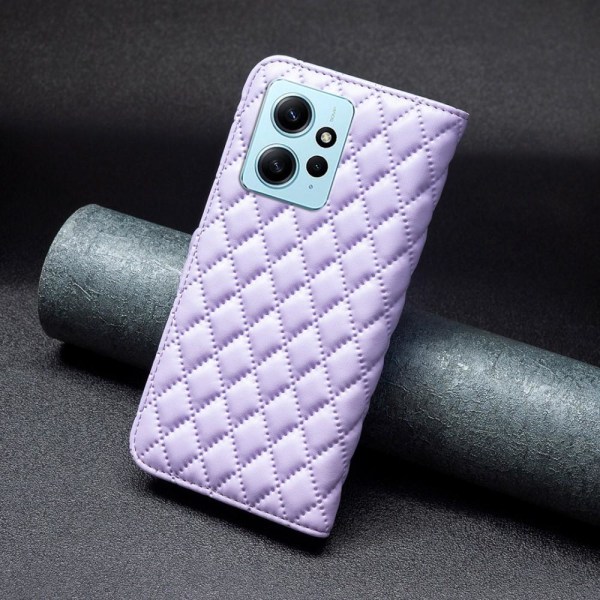 SKALO Xiaomi Redmi Note 12 4G BINFEN COLOR Quiltet Pung - Lilla Purple