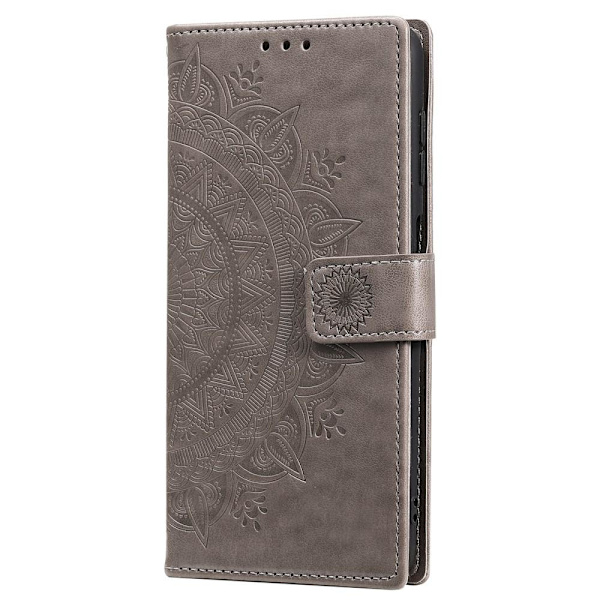 SKALO Samsung S22 Mandala Plånboksfodral - Grå Grey