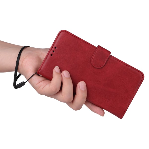 SKALO Xiaomi Redmi Note 13 4G PU-Läder Plånboksfodral - Fler fär Röd