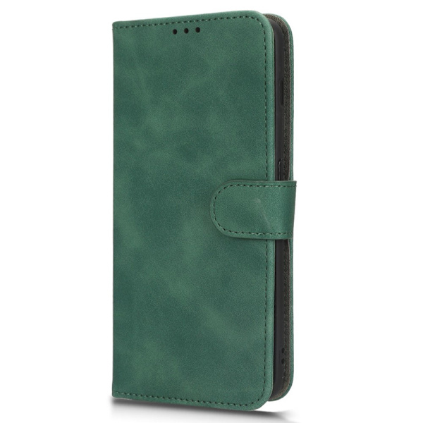 SKALO OnePlus 11 5G Matt PU-Läder Plånboksfodral - Grön Grön