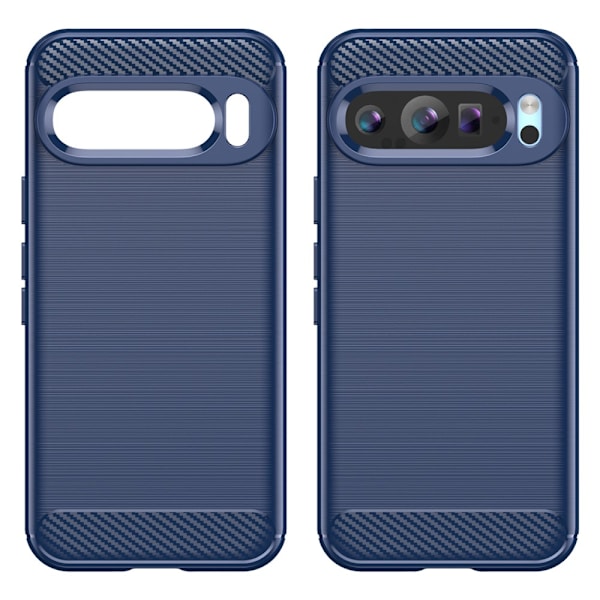 SKALO Google Pixel 9/9 Pro Armor Carbon Stødsikker TPU-cover - Vælg farve Blue