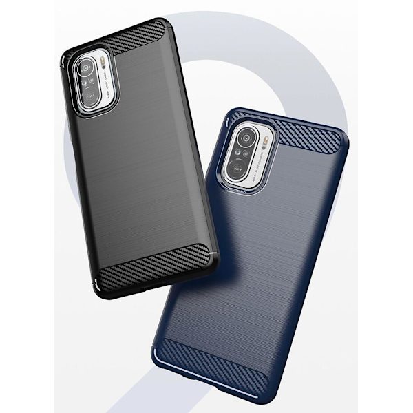 SKALO Xiaomi Poco F3 Armor Carbon Stødsikker TPU-cover - Vælg farve Grey