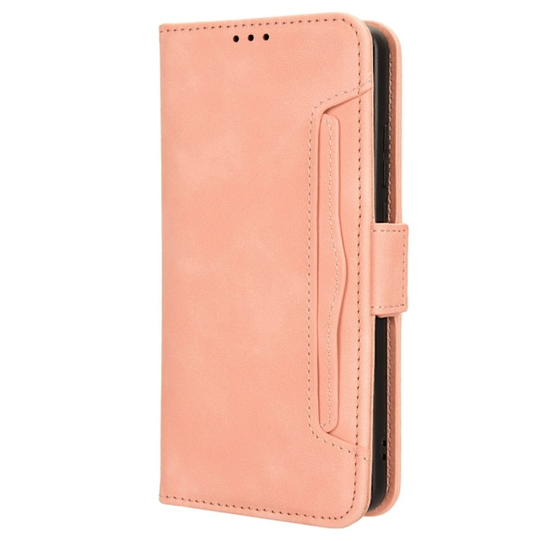 SKALO Motorola Moto E14 4G 6-lokeroa Lompakkokotelo - Pinkki Pink