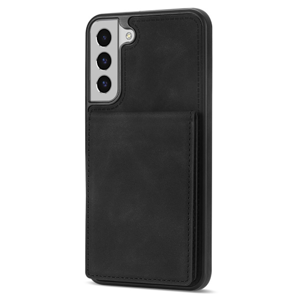 SKALO Samsung S23 Plus PU-læder Kortholder Cover - Sort Black