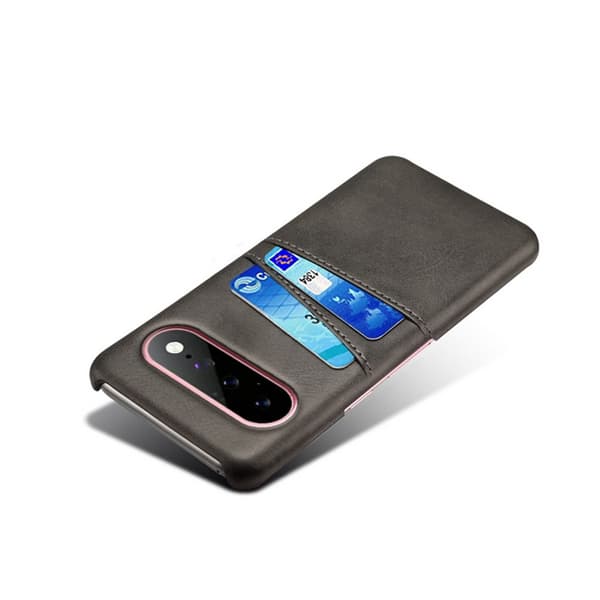 SKALO PU-Læder Kortholder Cover til Google Pixel 11 Pro - Sort Black