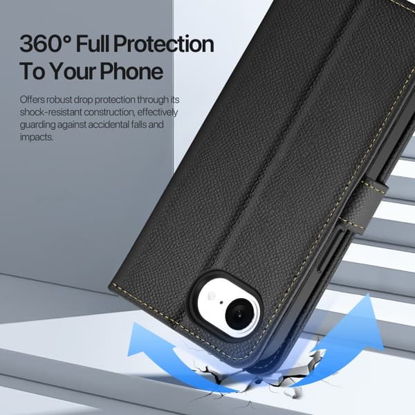 DUX DUCIS iPhone 16e Lawa Series Flip Cover - Sort Black