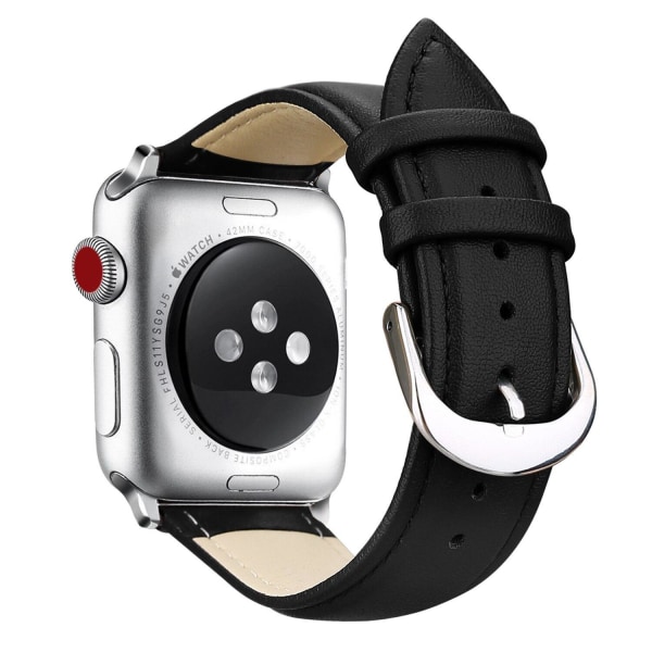 SKALO Nahkaranneke Apple Watch 38/40/41mm - Valitse väri Black