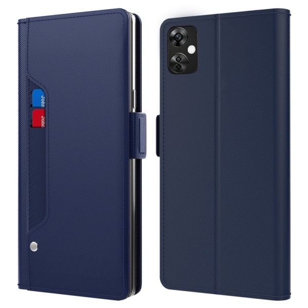 SKALO OnePlus Nord CE 3 Lite 5G Korthållare Spegel Plånbok - Blå Blå