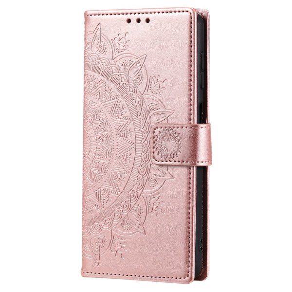 SKALO Samsung A15 4G Mandala Plånboksfodral - Roséguld Rosa guld