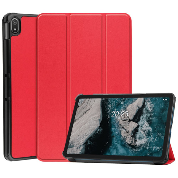 SKALO Nokia T20 Trifold Fodral - Röd Röd