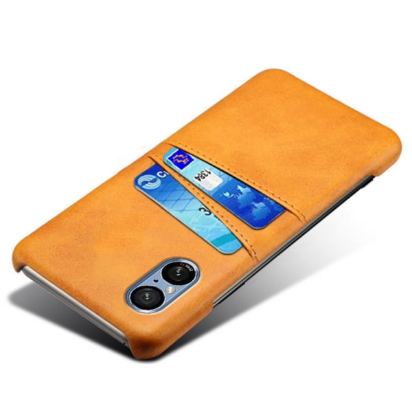 SKALO Sony Xperia 5 V PU-nahkainen Korttikotelo - Vaaleanruskea Light brown