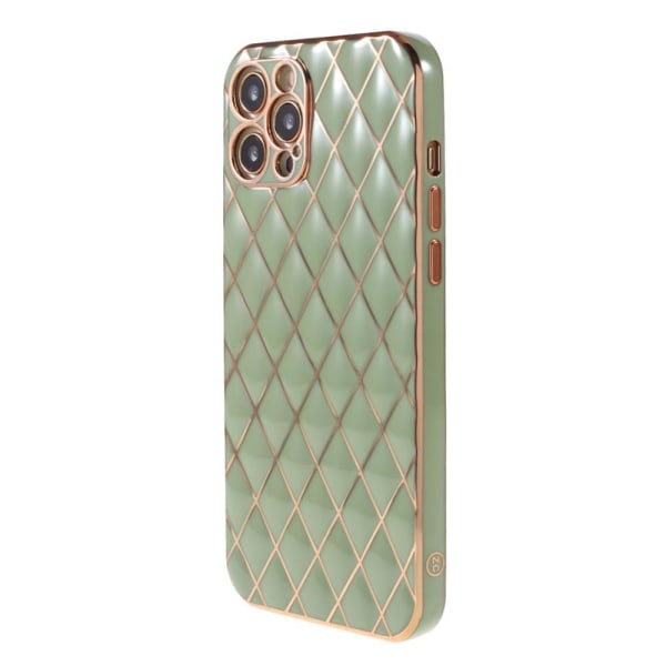 SKALO iPhone 13 Quiltet TPU Cover - Lysegrøn Light green