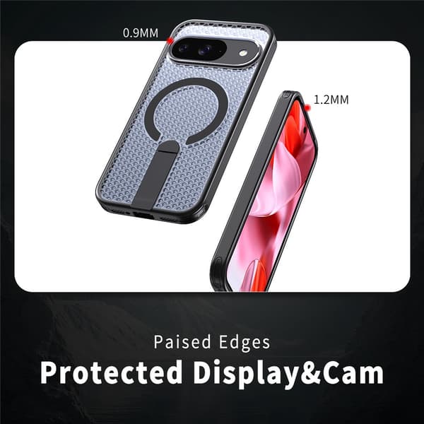 SKALO Hybrid Magnetring Stativ Cover til Google Pixel 11 Pro - Sort Black