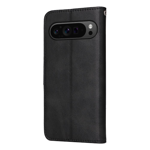 SKALO Google Pixel 9 Pro XL PU-Läder Plånboksfodral - Fler färger Svart